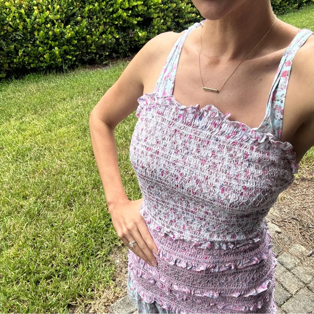 Love Shack Fancy x Target - Floral Pink, Blue and White Dress - Picture 2 of 5